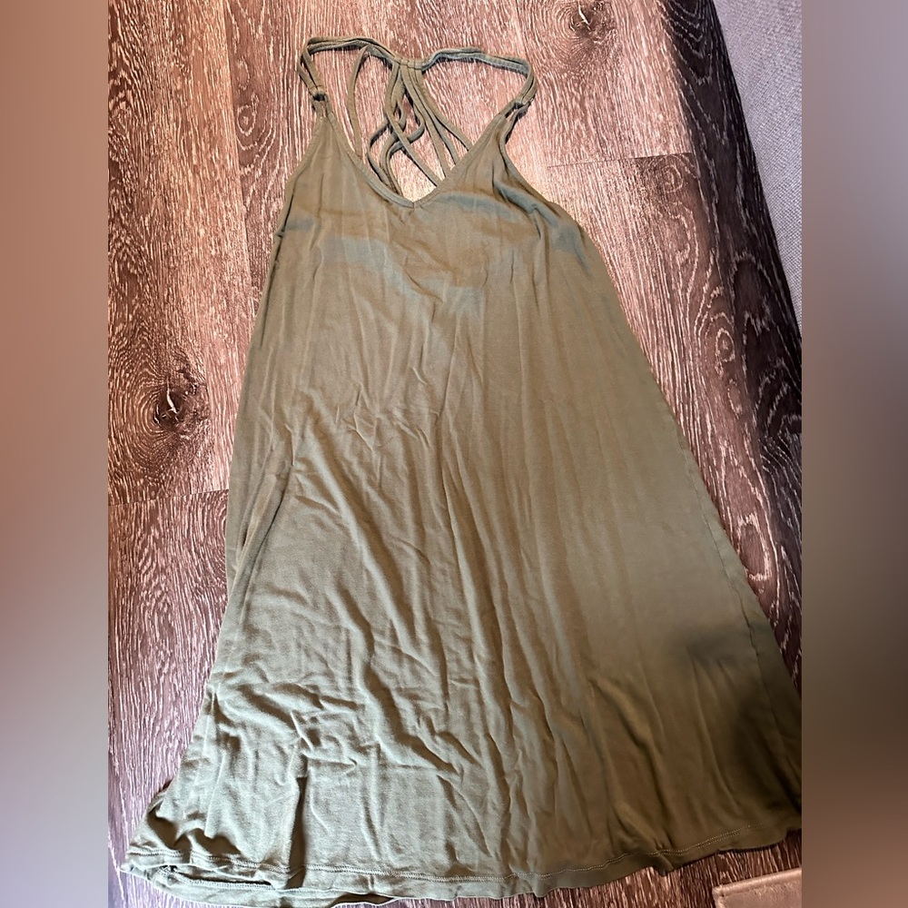 Lascana cross-cross green dress